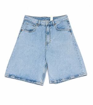 & DENIM Women High Waisted Denim Bermudas Shorts Size 8